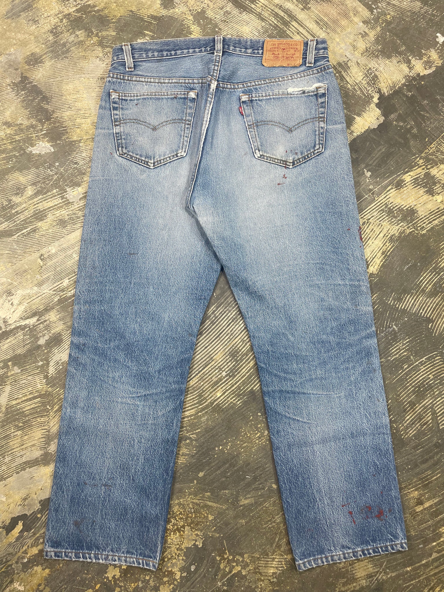 Vintage Levi 501 USA Premium Wash & Paint Denim Jeans (JYJ-0324)