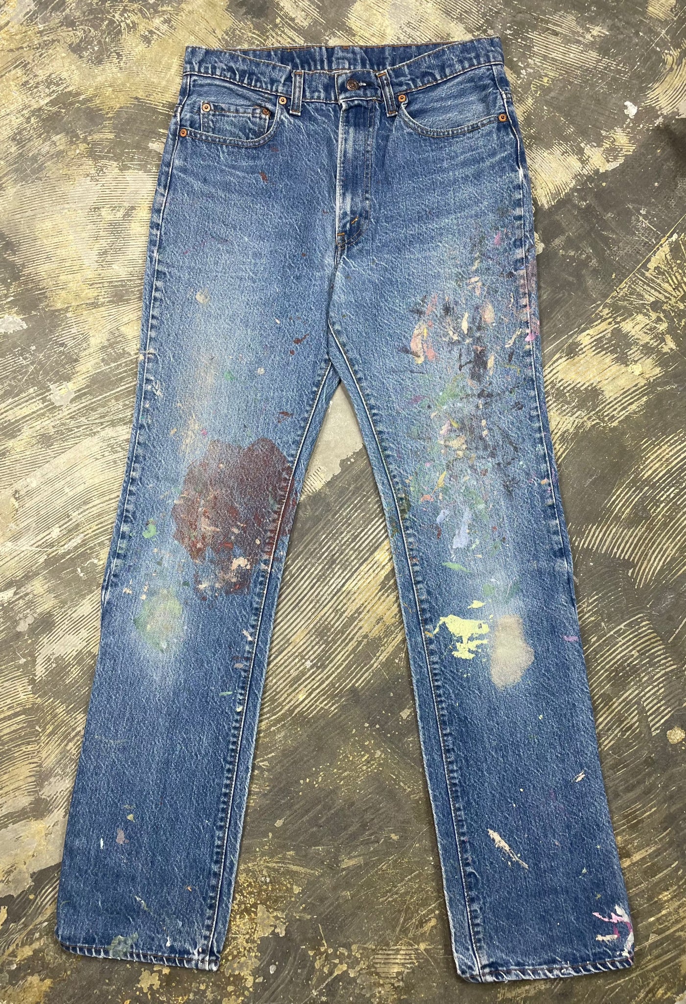 Vintage Levi USA 517 Premium Wash & Paint Denim Jeans (JYJ