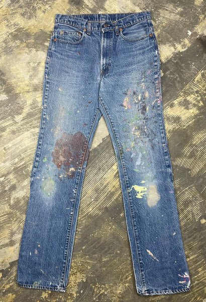 Vintage Levi USA 517 Premium Wash & Paint Denim Jeans (JYJ 