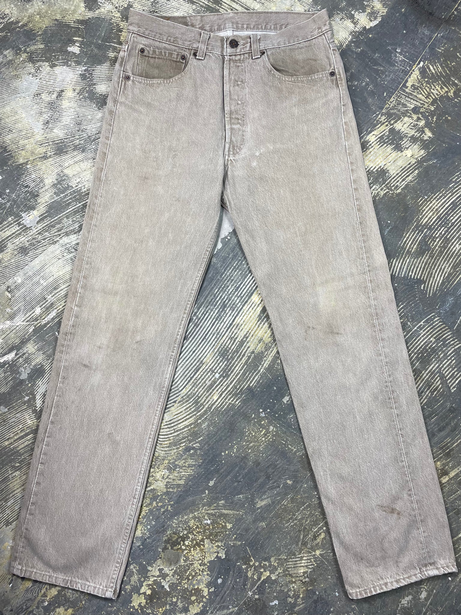Vintage Tan Levi 501 Colored Denim JYJ 0174 JUNKYARD JEANS LLC