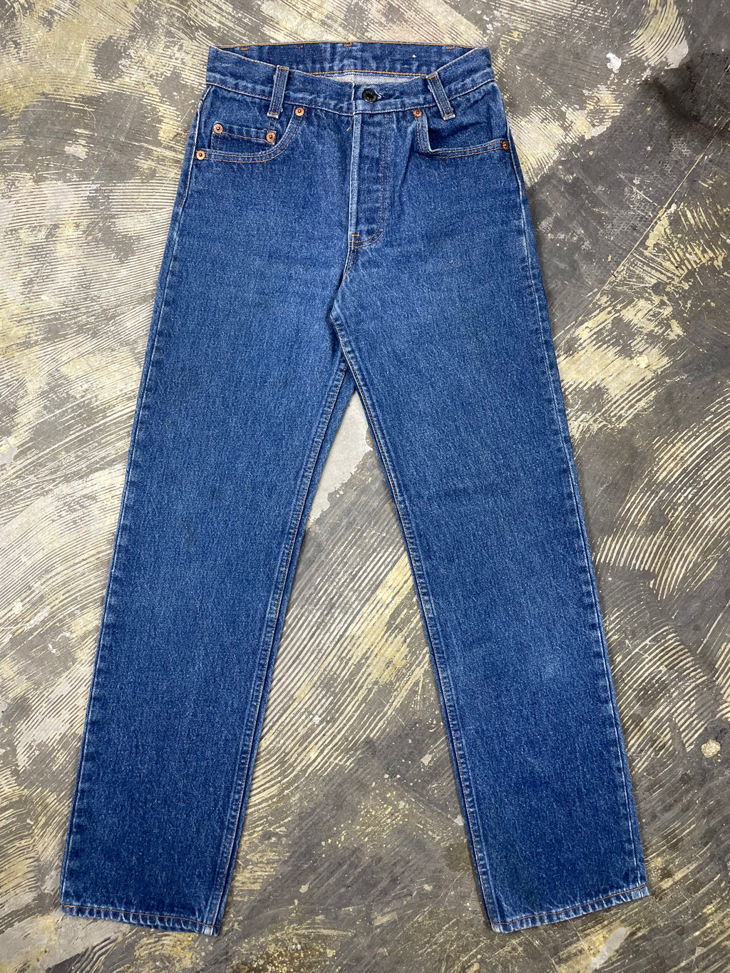 Vintage Levi 701 Student Fit USA Transitional Two Wash Denim Jeans (JYJ-0206)