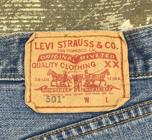 Vintage Levi 501 Premium Wash & Paint Denim Jeans (JYJ-0304)