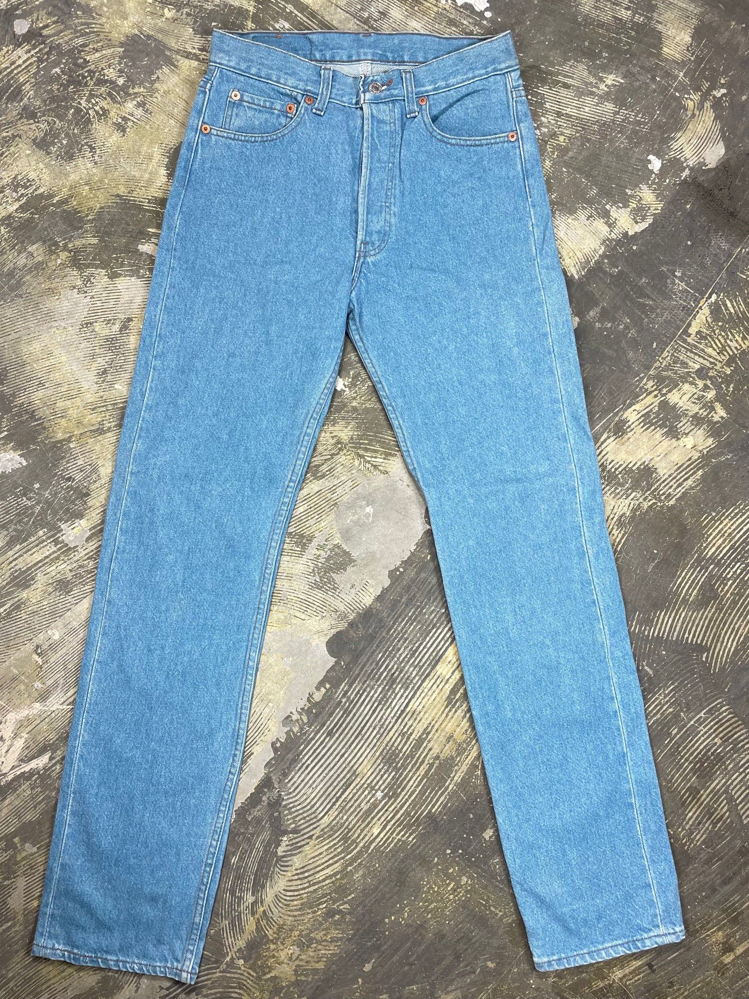 Vintage Teal Levi 501 Colored Denim JYJ 0176 JUNKYARD JEANS LLC