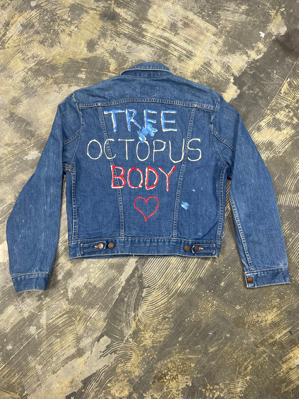 Vintage 1980's Wrangler "Tree Octopus Body" Denim Jacket (JYJ-184)