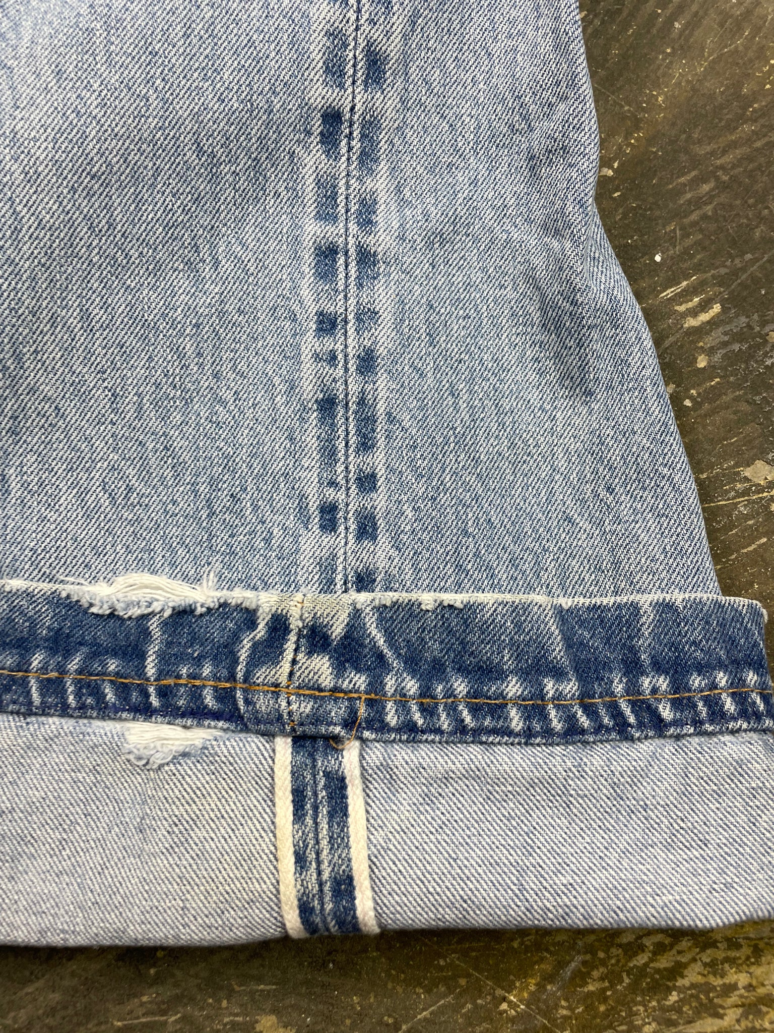 Red stitch levis shop