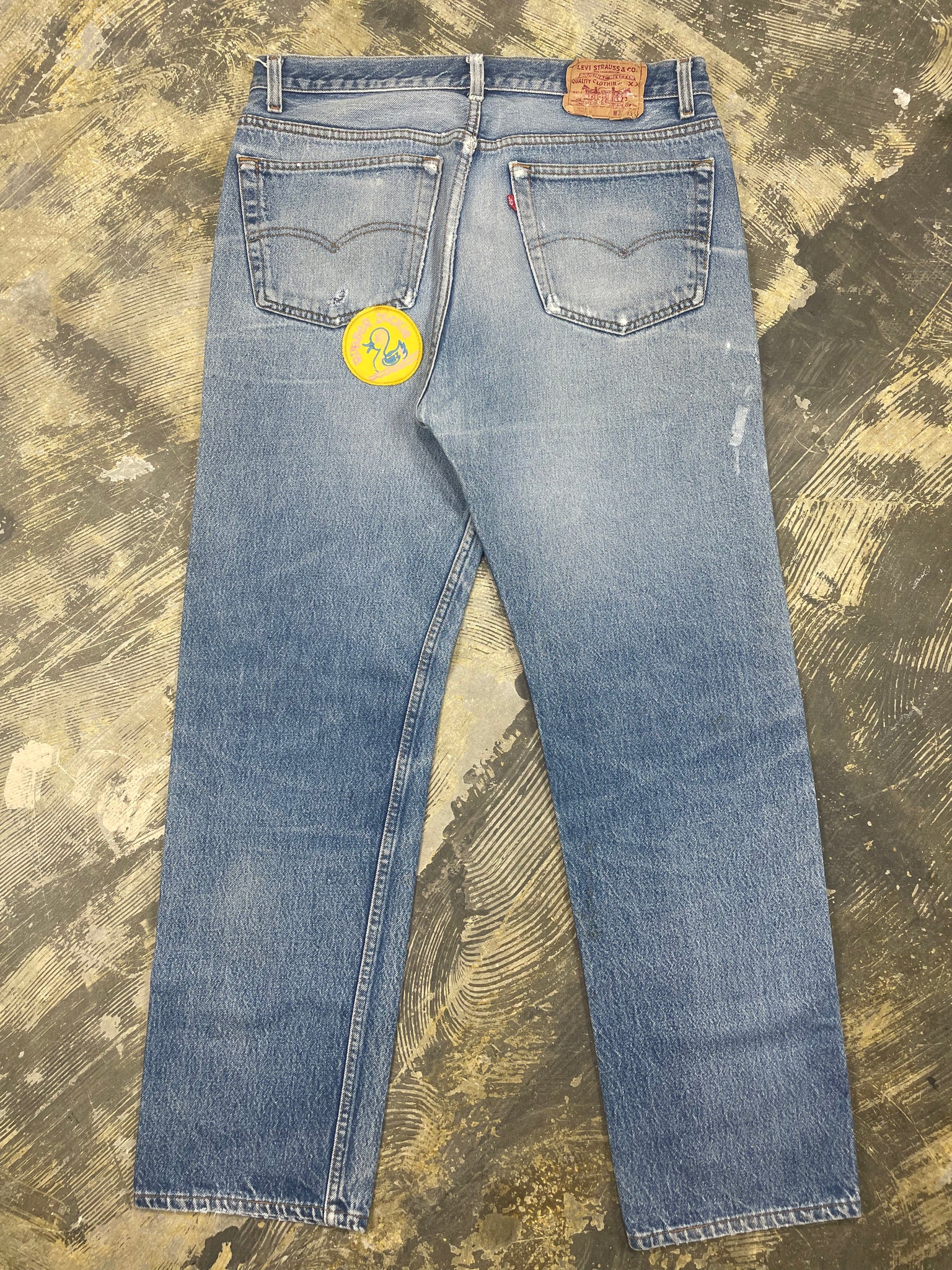 Vintage Levi 501 USA Super Wash & Paint Denim Jeans (JYJ-0326 Vintage Levi 501 USA Super Wash & Paint Denim Jeans (JYJ-0326