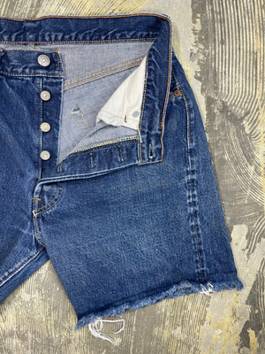 Vintage Levi's 501 "E" Single-Stitch Redline Cutoff Shorts (JYJ-066)