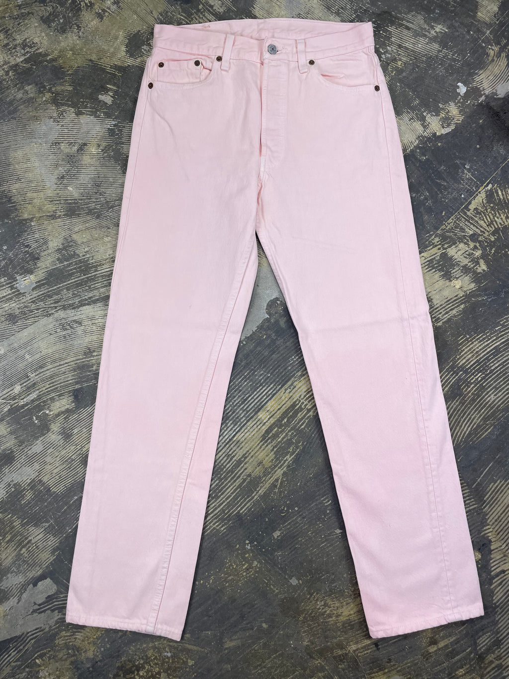 Vintage Light Pink Levi 501 Colored Denim (JYJ-0177)
