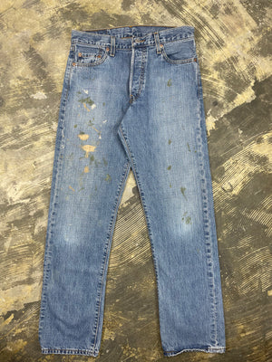 Vintage Levi 501 Premium Wash & Paint Denim Jeans (JYJ-0304)