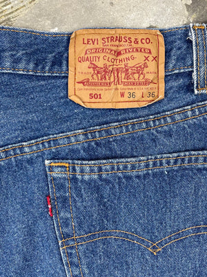 Vintage Levi 501 USA Two Wash Denim Jeans (JYJ-0216)
