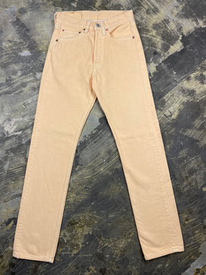 Vintage Peach Levi 501 Colored Denim JYJ 0123 JUNKYARD JEANS LLC
