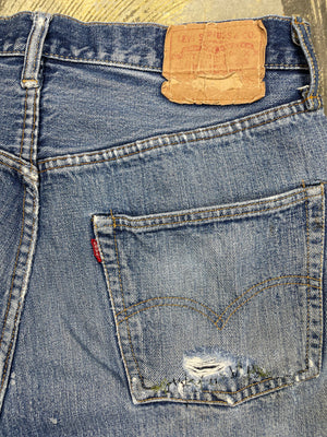 Vintage Levi's Single-Stitched 501 Redline Denim Shorts (JYJ-056)