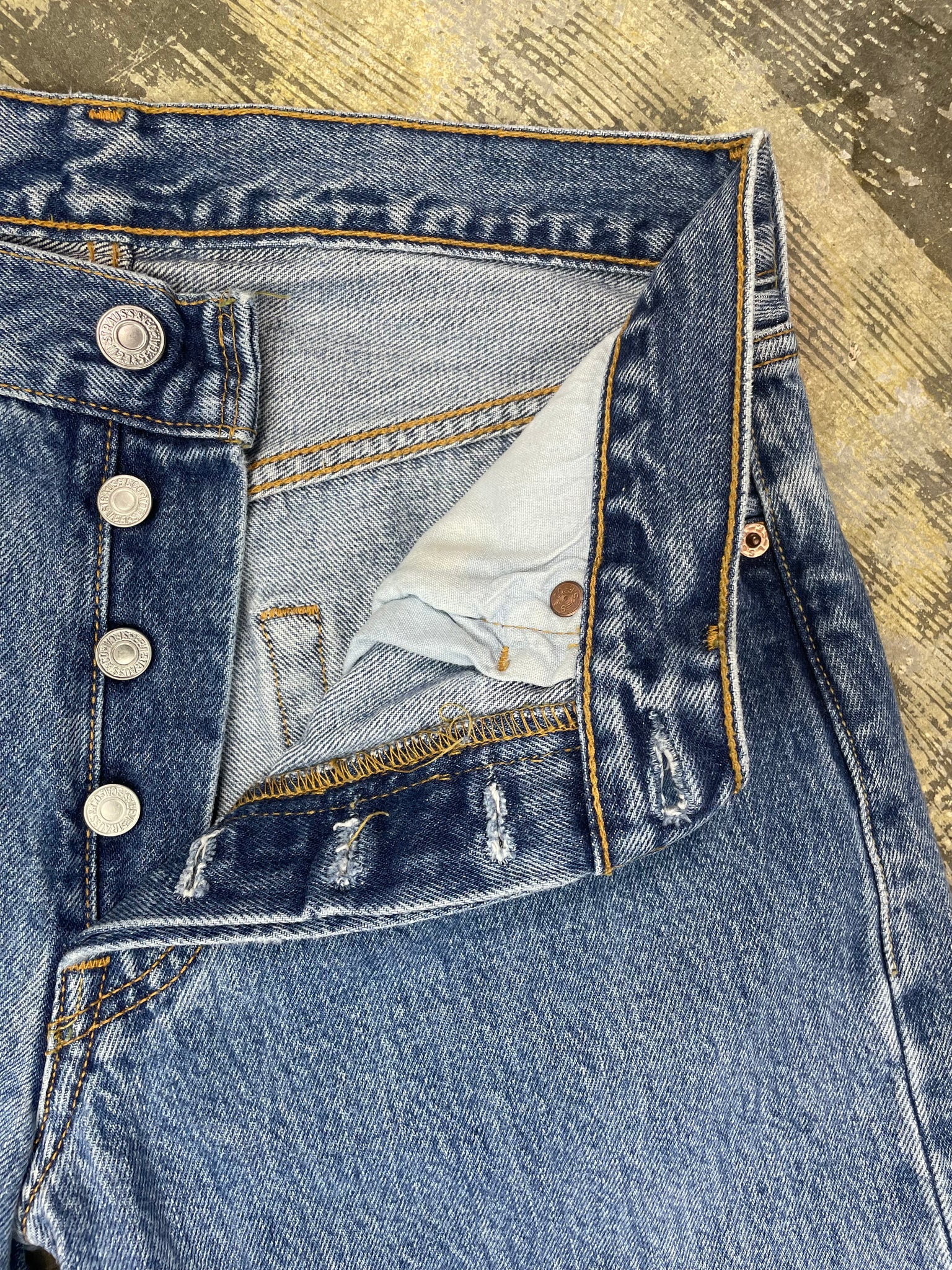 Vintage 501 button fly jeans sales