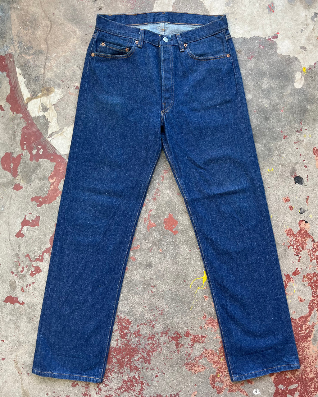 Vintage Levi 501 USA Transitional One Wash Denim Jeans (JYJ-0137)