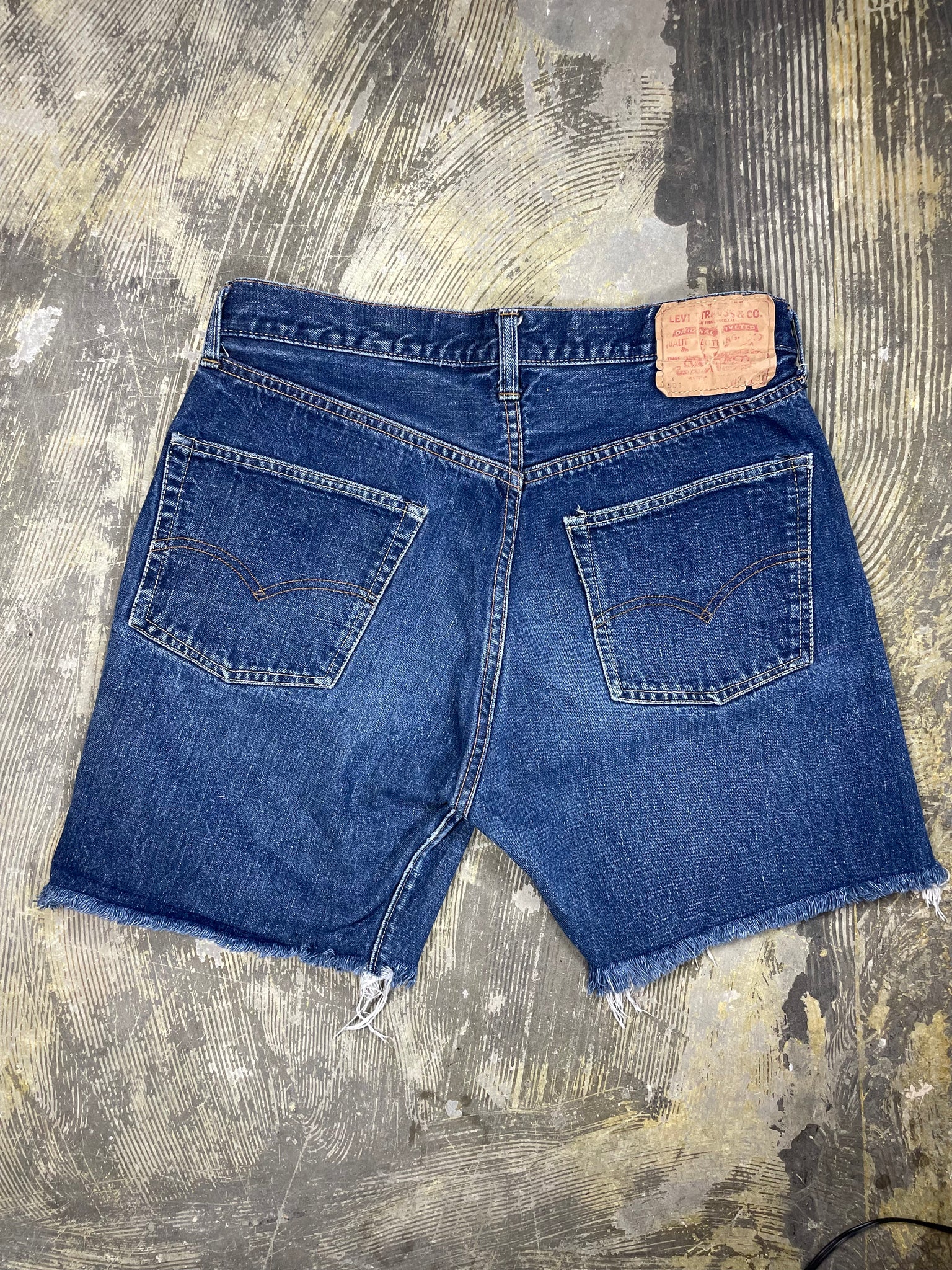 Vintage Levi's 501 "E" Single-Stitch Redline Cutoff Shorts (JYJ-066)