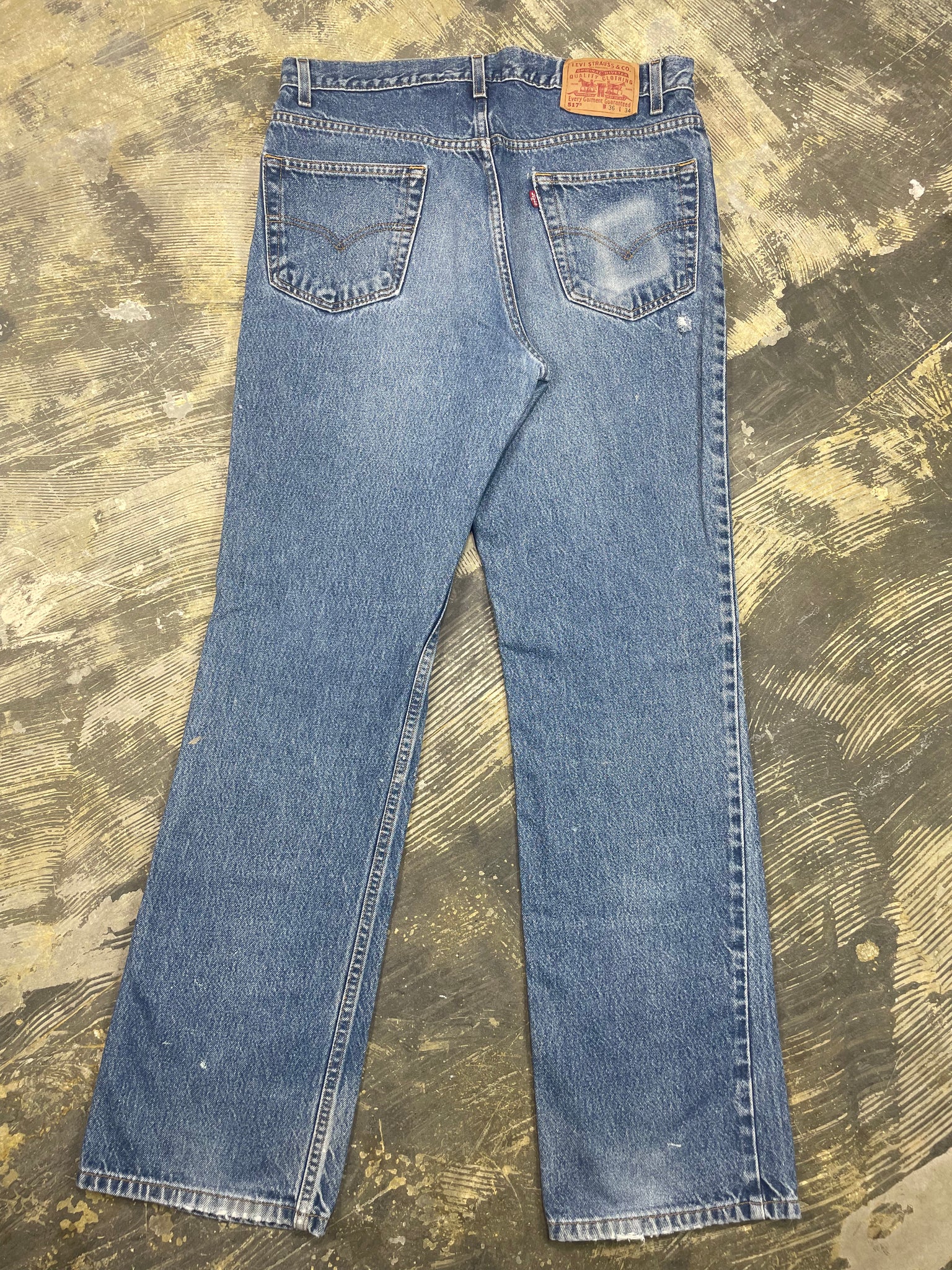 Vintage Levi 517  Premium Wash & Paint Denim Jeans (JYJ-0325)