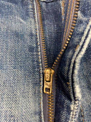 Vintage Levi Crazy Repair Denim Cutoff Shorts (JYJ-128)