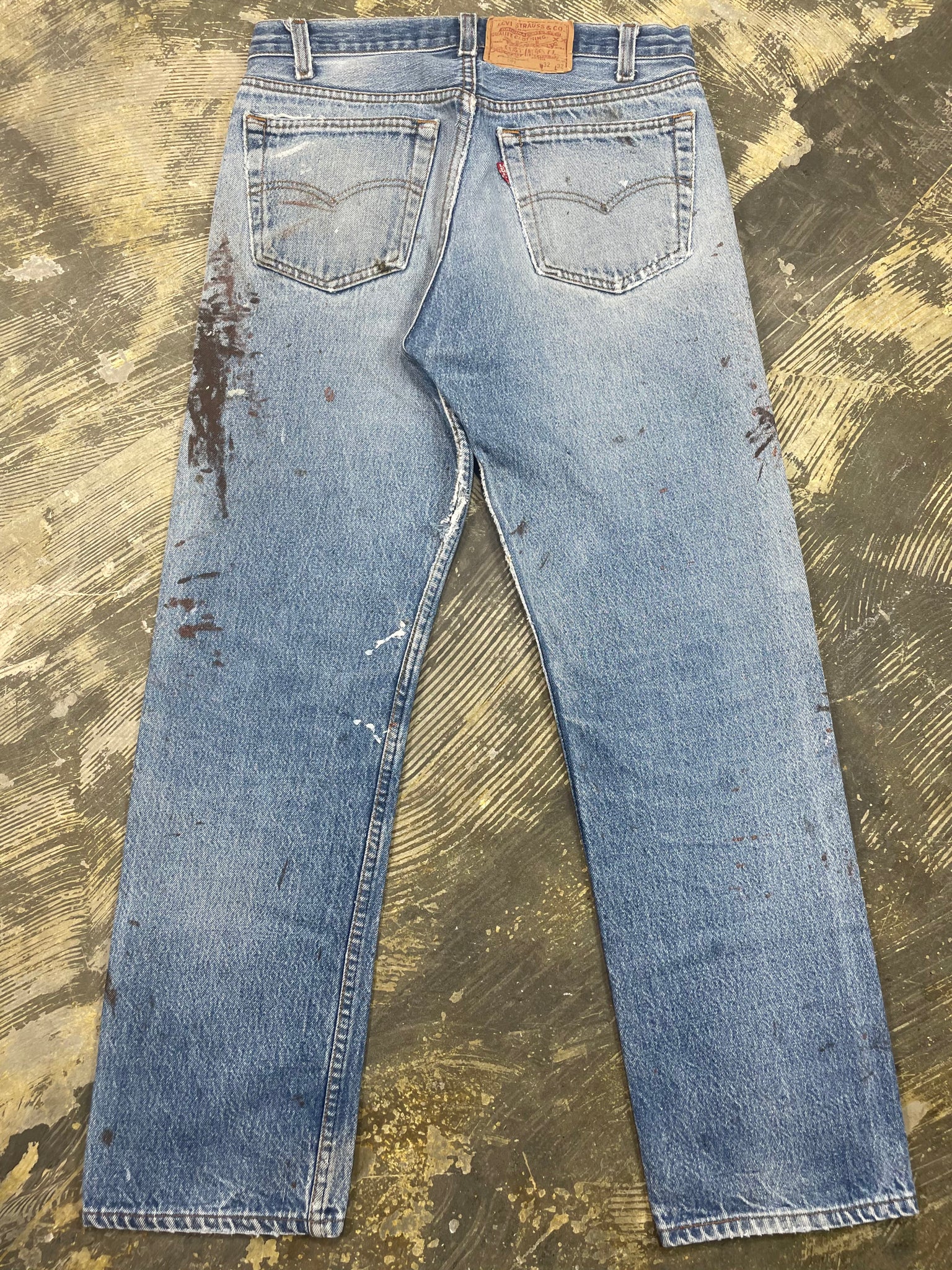 Vintage Levi 501 USA Premium Wash & Paint Denim Jeans (JYJ-0316)